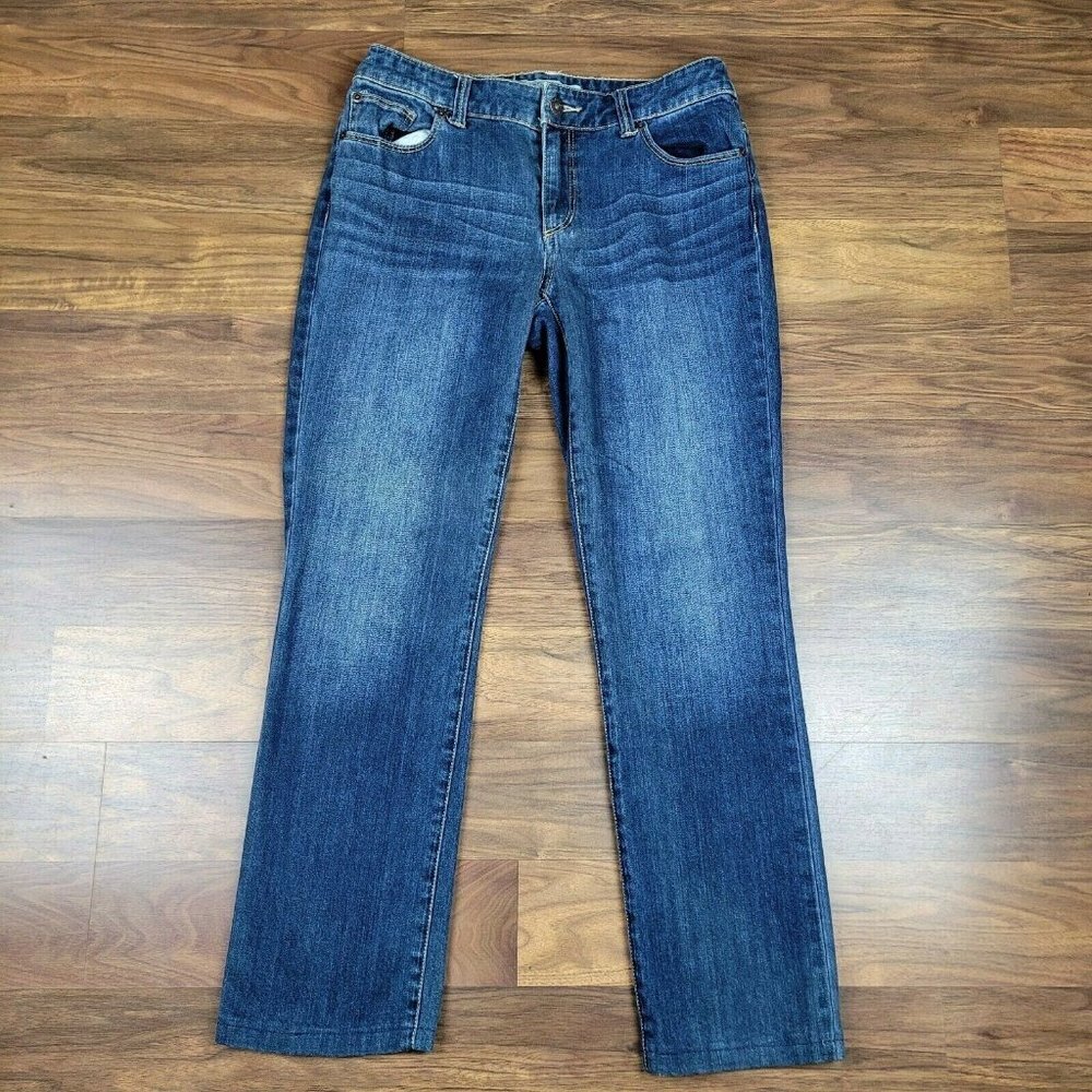 Chico’s Platinum Denim Slim Leg Ultimate Fit Sz 0R